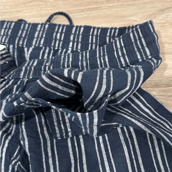 Sonoma Navy & Silver Striped Straight Leg Mid Rise Pants Size M New With Tags - Picture 11 of 16